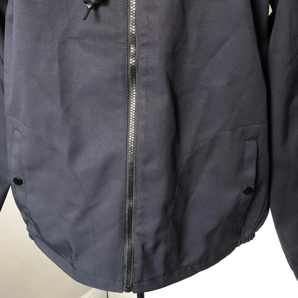 Nomad Men's Tech Fleece Lined Hooded Heavyweight Windbreaker | Navy Blue | L